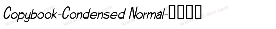 Copybook-Condensed Normal字体转换